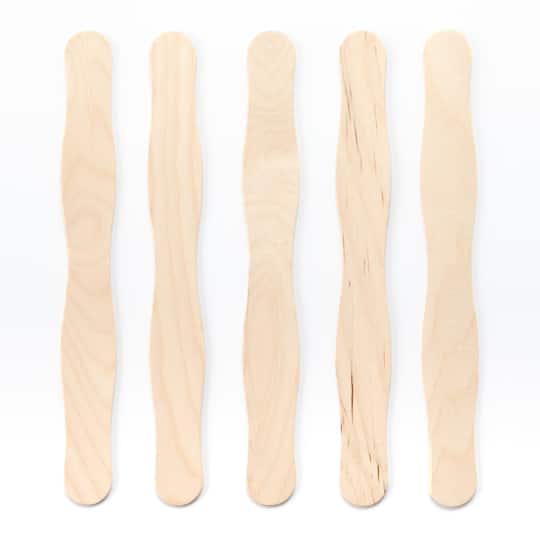 12 Packs: 30 ct. (360 total) Wavy Jumbo Wood Craft Sticks by Creatology®